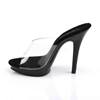 Fabulicious - LIP101 Mules with heel - Black/Transparent Product image